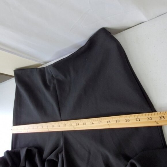 Talbots Wide Leg Hollywood Pants Size 16 Viscose Hi-Rise Black Trousers Career - Picture 7 of 14